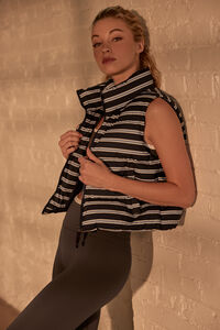 Stripe Circuit Puff Vest Detail 2 - Altar'd State