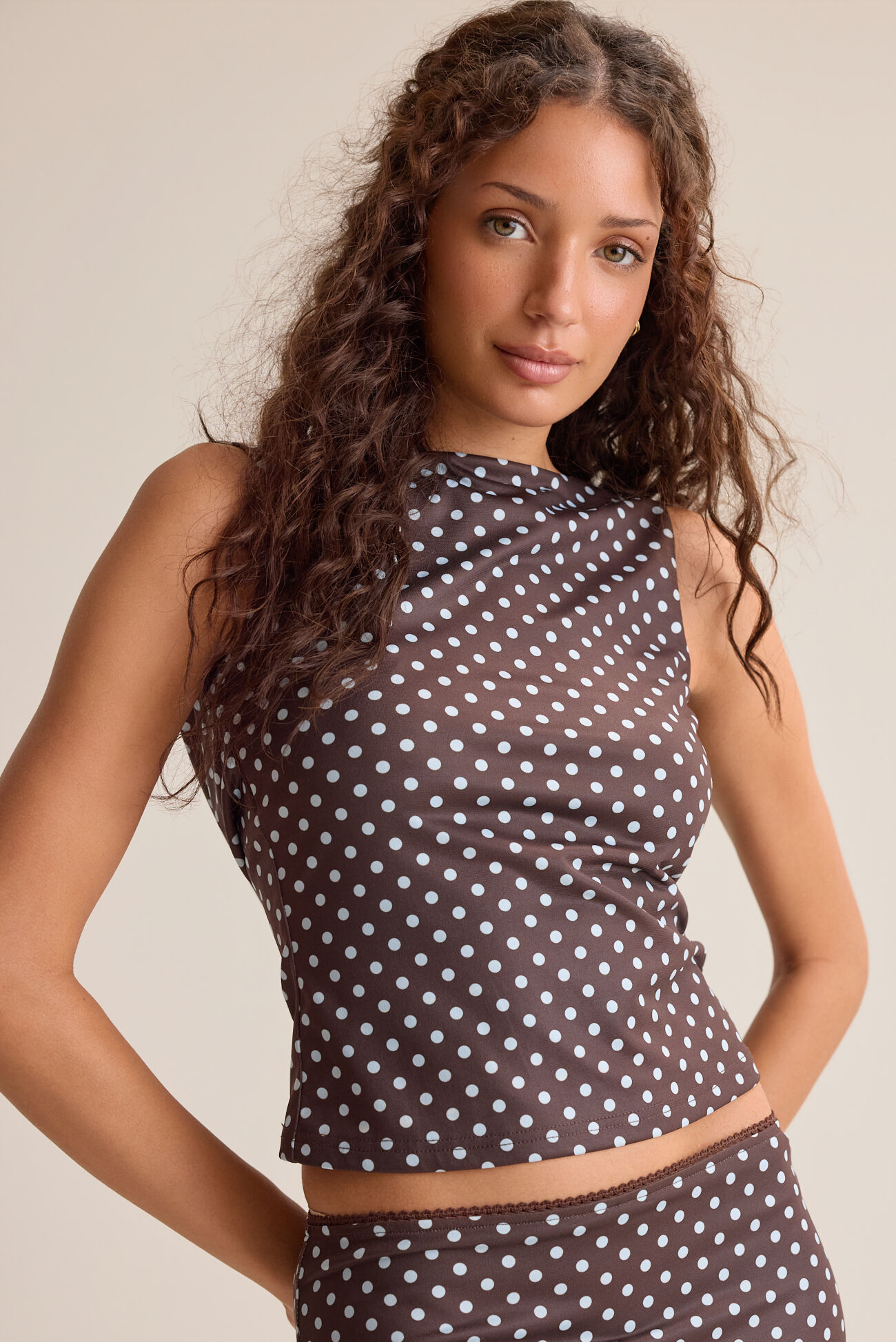 Priscilla Polka Dot Top