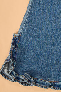 Jilly Dark Wash Ruffle Flare Jeans Detail 3 - Altar'd State