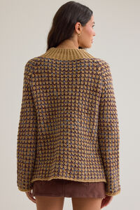 Nancy Textured Mock Neck Sweater Detail 5 - Altar'd State