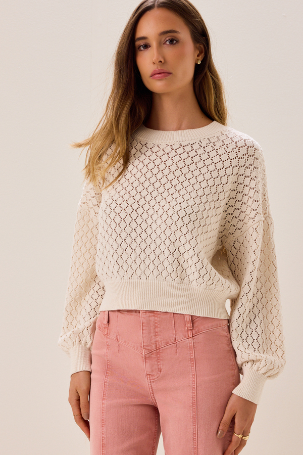 Kathleen Pointelle Sweater Detail 3 - Altar'd State