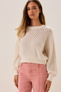 Kathleen Pointelle Sweater Detail 3 - Altar'd State
