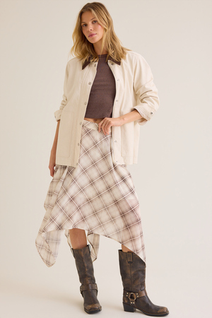 Jacee Canvas Button Down Barn Jacket - Altar'd State - 