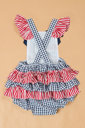 Star-Spangled Gingham Ruffle Sunsuit - Altar'd State - 