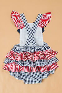 Star-Spangled Gingham Ruffle Sunsuit Detail 3 - Altar'd State