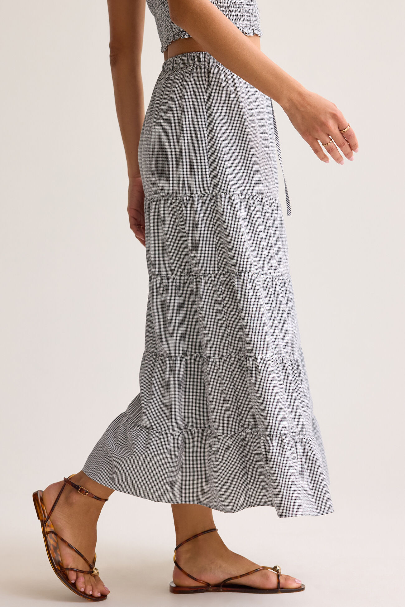 Betty Gingham Maxi Skirt