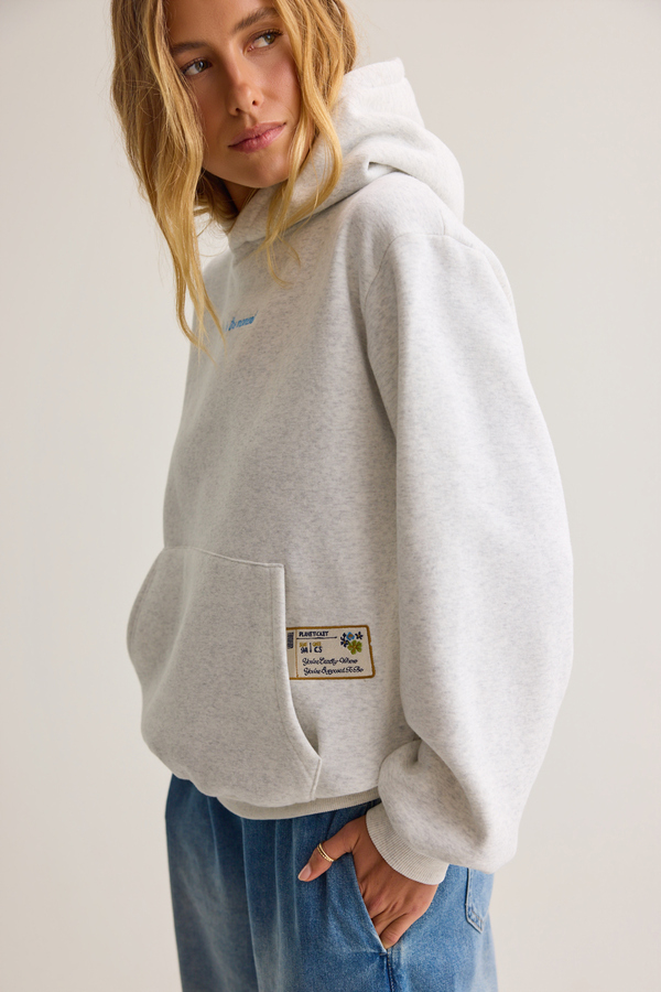 Live in the Moment Globe Hoodie Detail 3 - Altar'd State