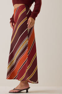 Asher Bias Stripe Midi Skirt Detail 5 - Altar'd State