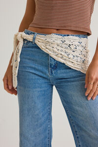 Aadhya Crochet Mid Rise Jeans Detail 2 - Altar'd State