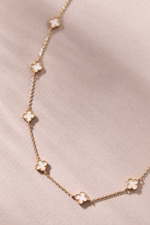 Mother Of Pearl Clover Necklace - Altar'd State - 