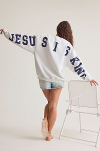 Jesus Is King Pullover Detail 2 - Altar'd State