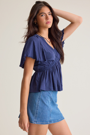 Nia Crochet Babydoll Tee - Altar'd State