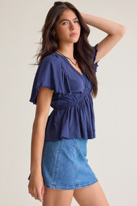 Nia Crochet Babydoll Tee Detail 4 - Altar'd State