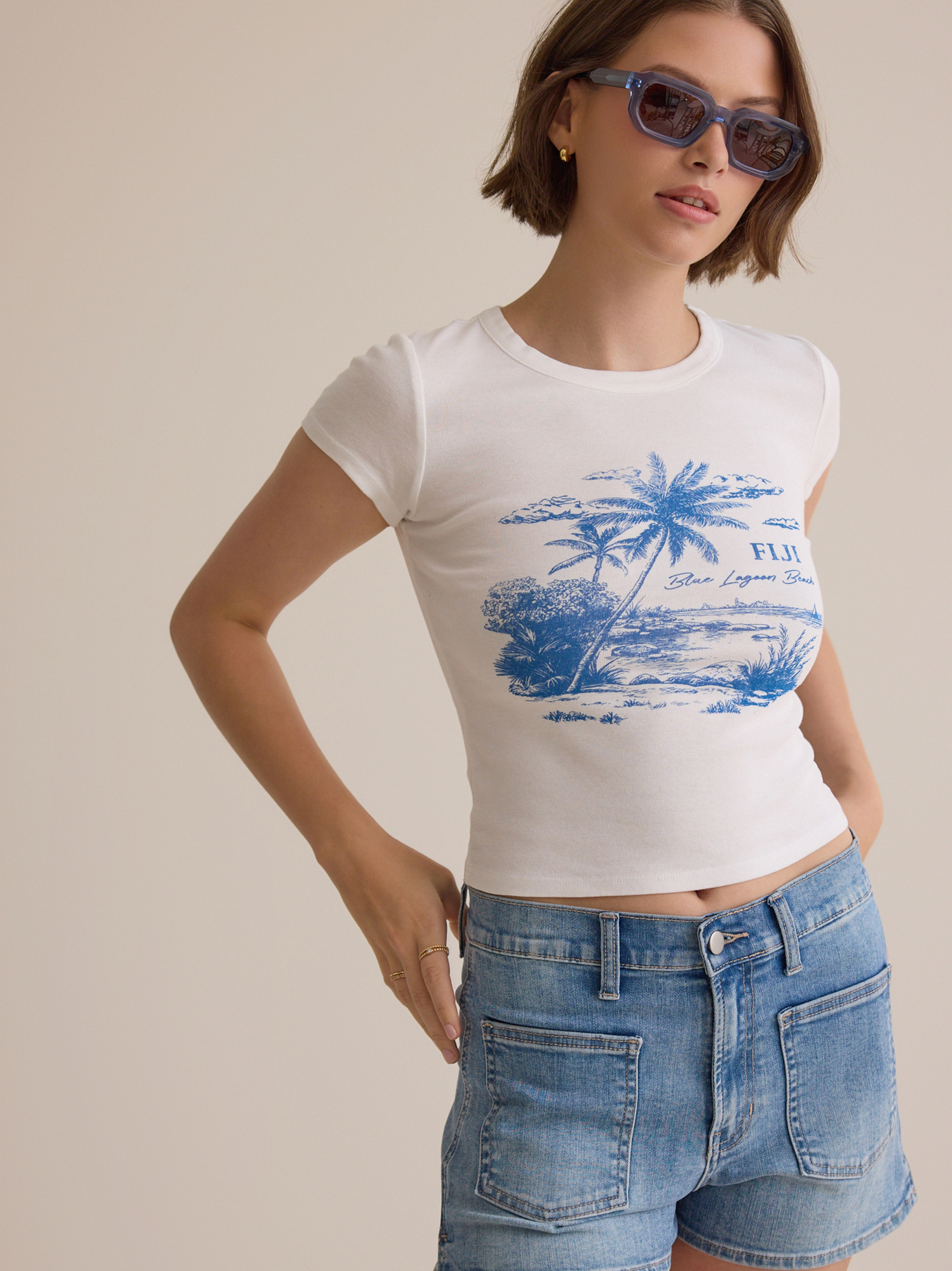 Fiji Beach Baby Tee in Coconut | Altar'd State
