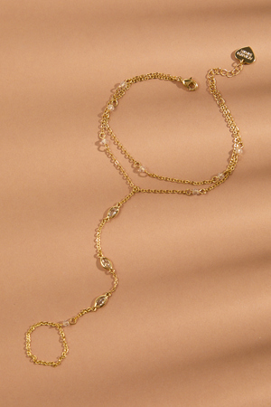 18K Gold Layered Hand Chain - Altar'd State - 