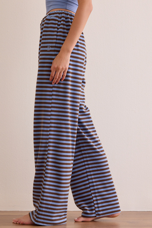 Weekend Stripe Wide Leg Pant - Altar'd State - 