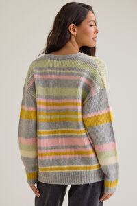 Nikki Striped Cardigan Detail 5 - Altar'd State