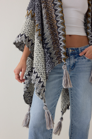 Auburn Knit Poncho - Altar'd State - 