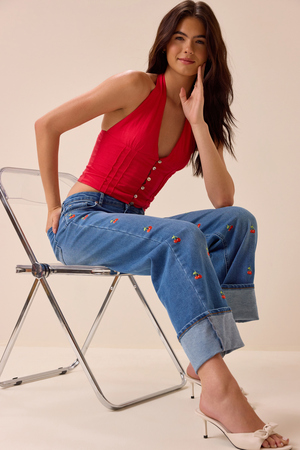 Bella Embroidered Jeans - Altar'd State - 