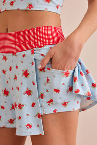 Rally Check Floral Skort Detail 3 - Altar'd State