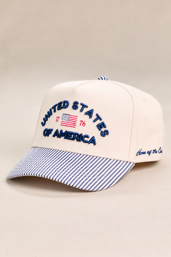 United States Striped Trucker Hat - Altar'd State