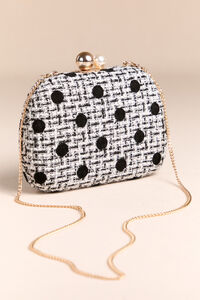 Jennie Polka Dot Tweed Clutch - Altar'd State
