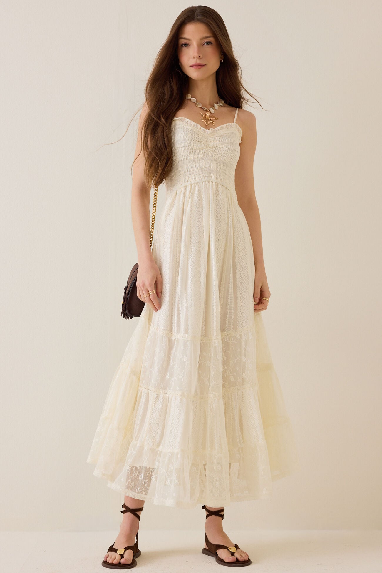 Tami Lace Tiered Maxi Dress