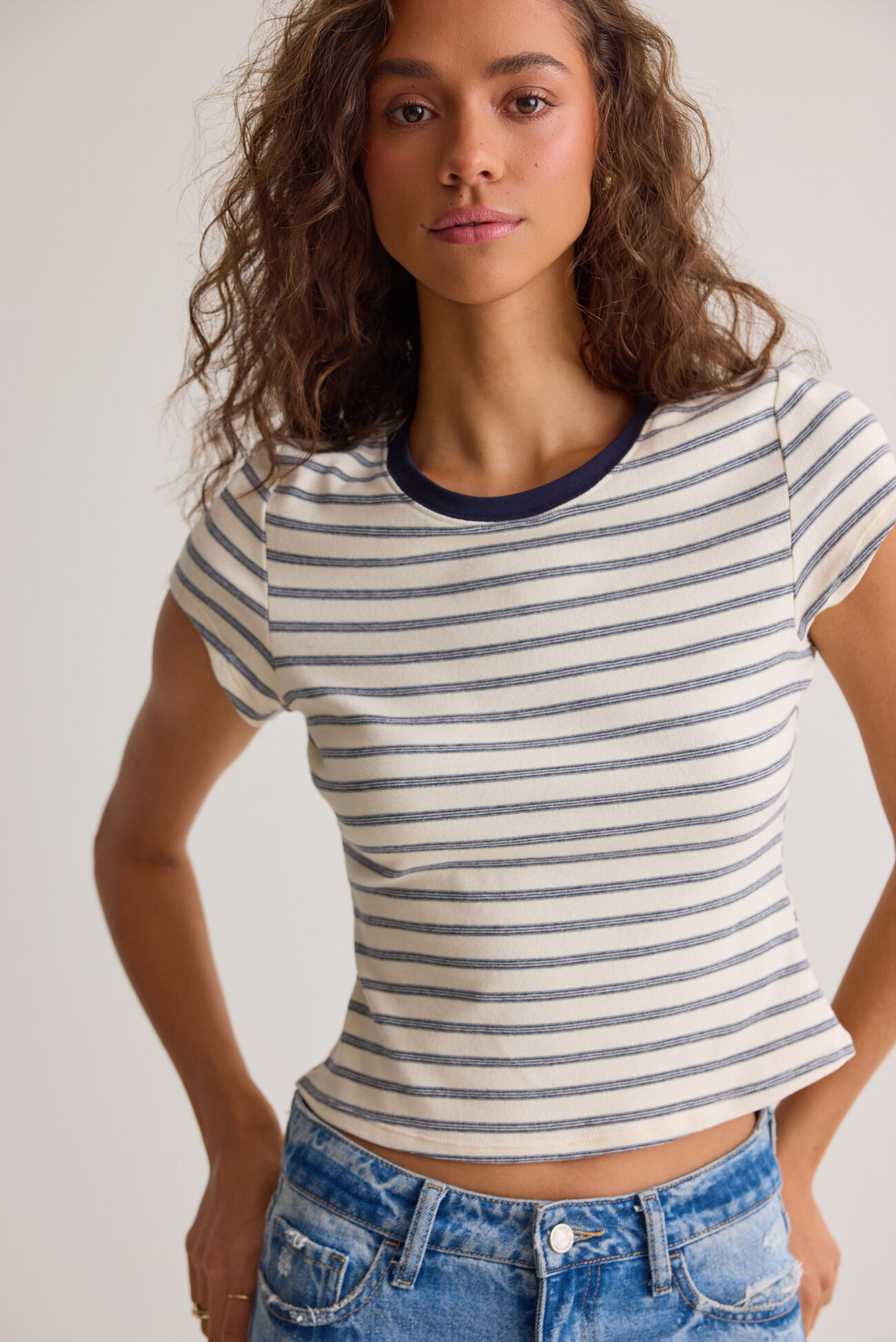 Nick Stripe Baby Tee