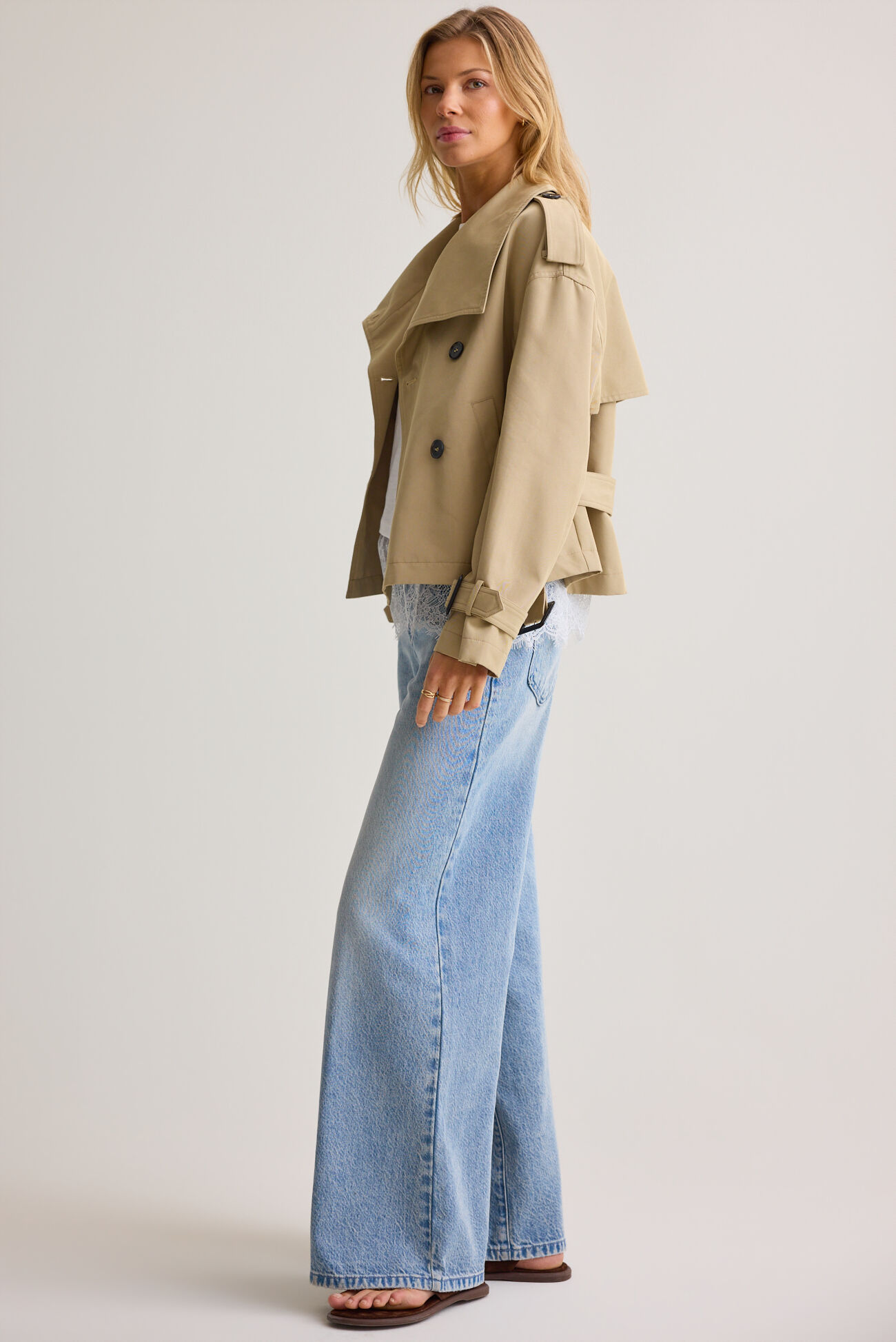 Elowen Cropped Trench Jacket