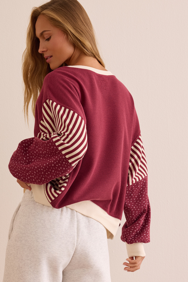 Contrast Patchwork Long Sleeve Detail 5 - Altar'd State