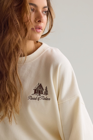 Cozy Cabin Readers Graphic Sweatshirt - Altar'd State - 