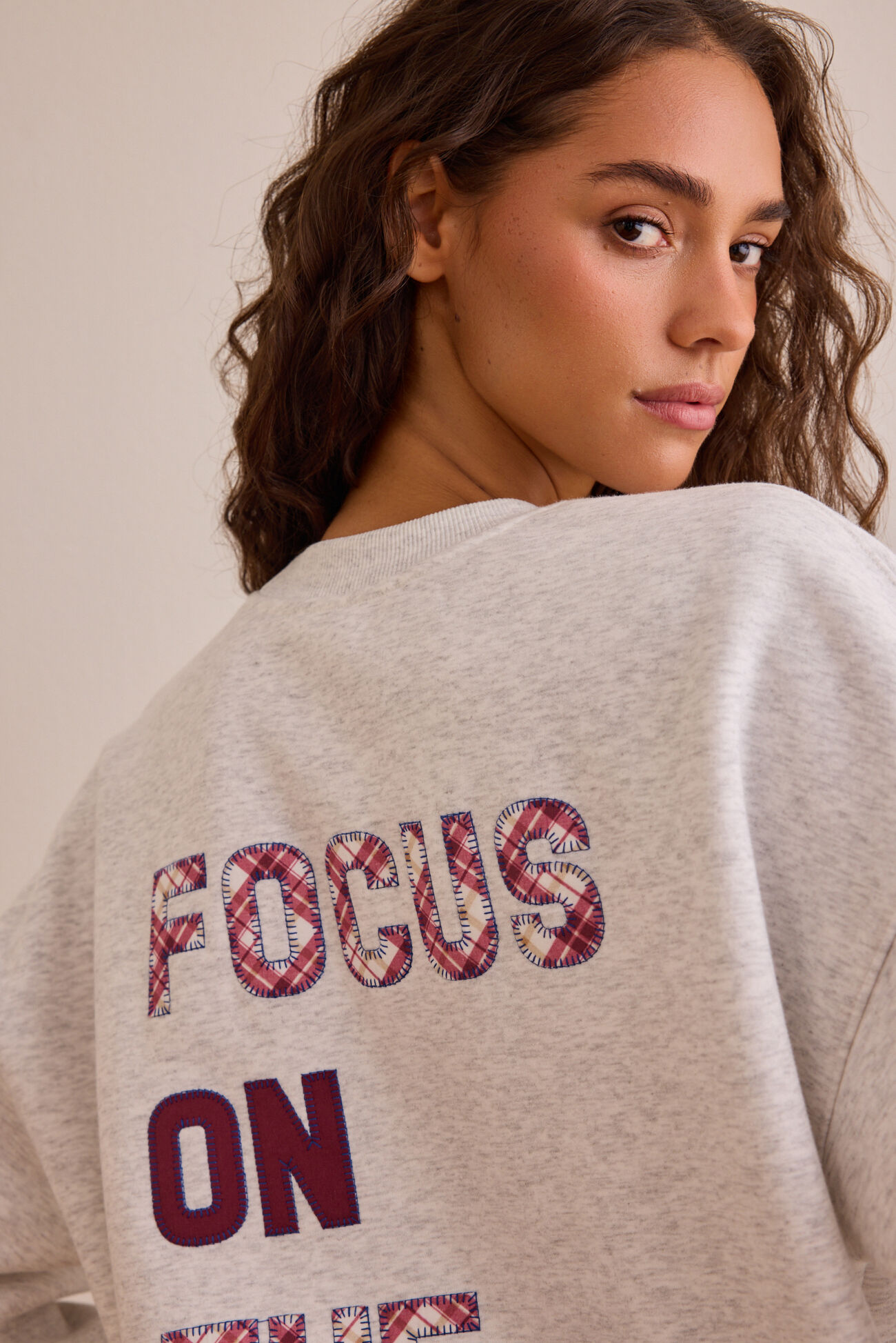 Focus On The Good Plaid Sweatshirt