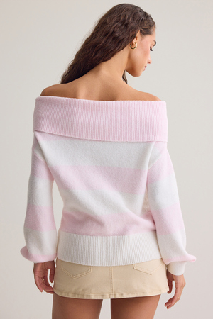 Nevaeh Off The Shoulder Sweater - Altar'd State - 