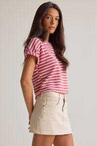 Hattie Stripe Roll Sleeve Crew Detail 2 - Altar'd State