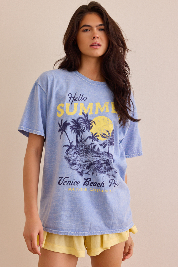 Hello Summer Oversize Tee Detail 2 - Altar'd State