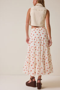 Jackie Embroidered Midi Skirt Detail 4 - Altar'd State