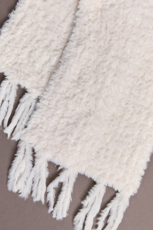 Midnight Trim Fuzzy Scarf Detail 2 - Altar'd State