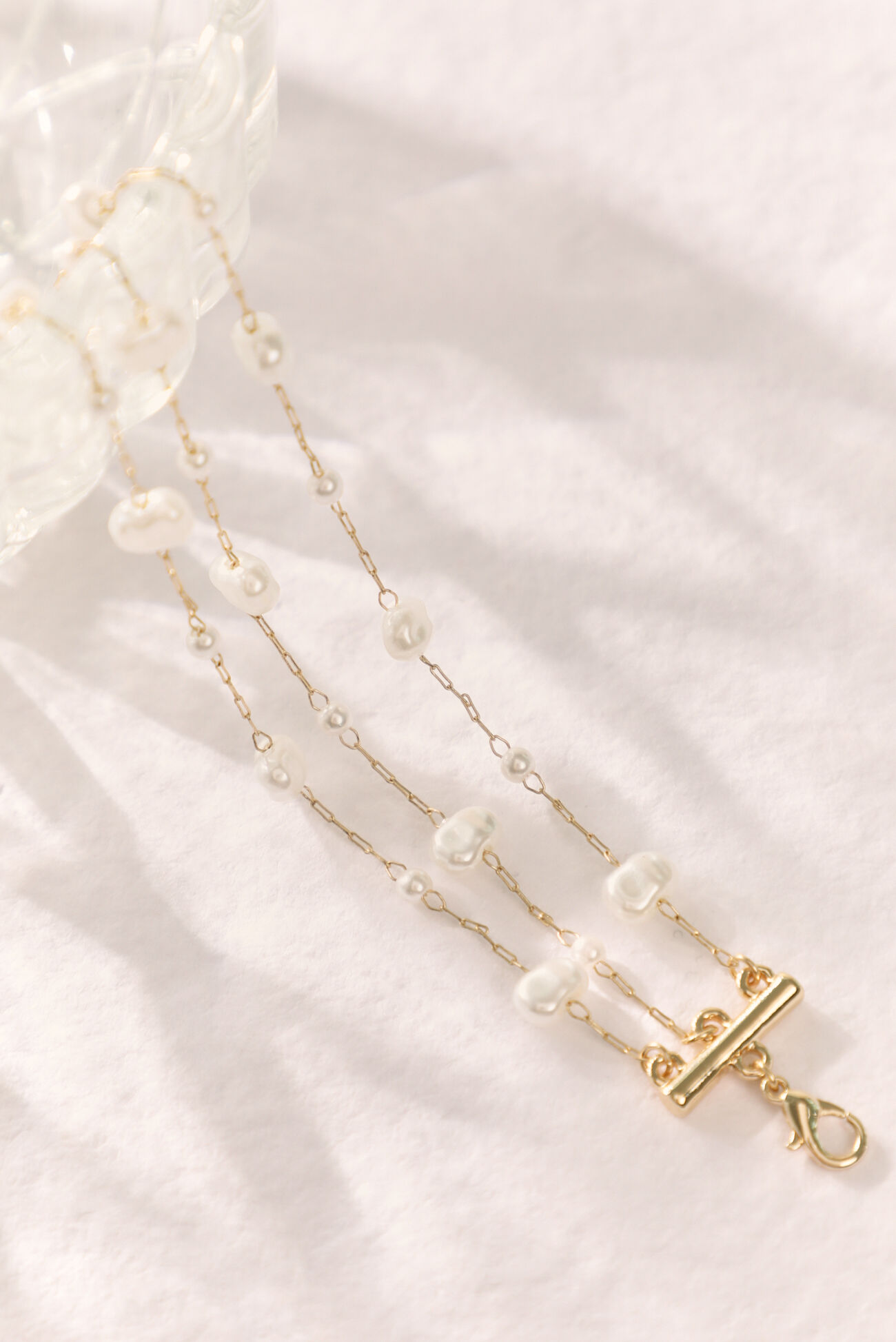 Layered Pearl Accent Bracelet