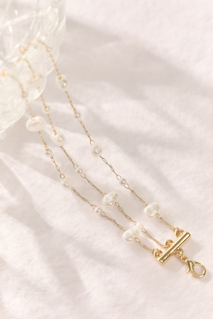 Layered Pearl Accent Bracelet - Altar'd State