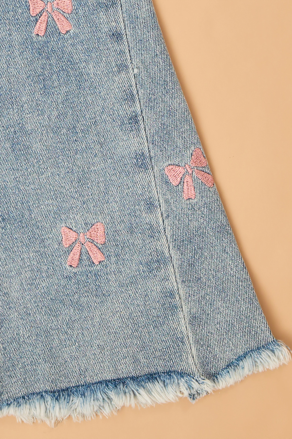 Edie Bow Flare Jeans Detail 4 - Altar'd State