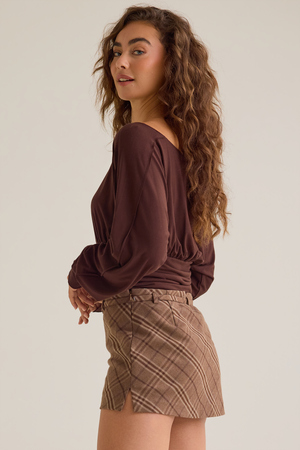 Blaire Plaid Mini Skirt - Altar'd State - 