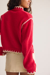 Brenna Whipstitch Sweater Detail 3 - Altar'd State