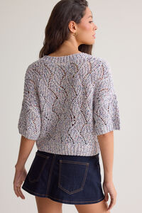 Genevieve Pointelle Button Up Cardigan Detail 5 - Altar'd State
