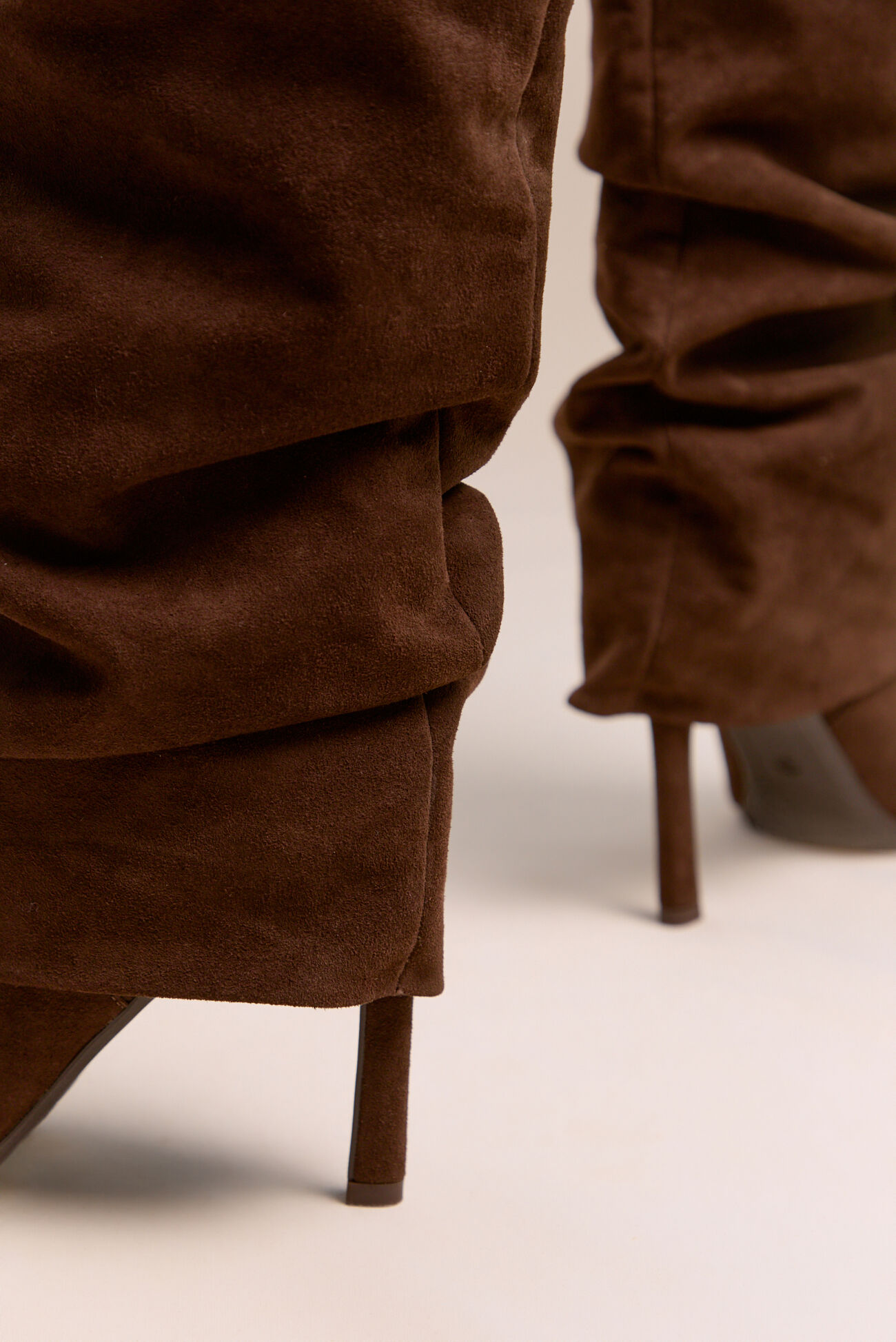 Avery Foldover Suede Stiletto Boots