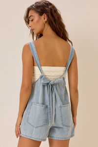 Riley Denim Halter Romper Detail 2 - Altar'd State