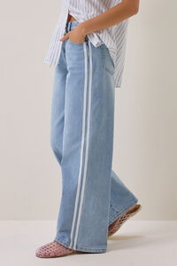 Skylar Side Stripe Jeans Detail 4 - Altar'd State