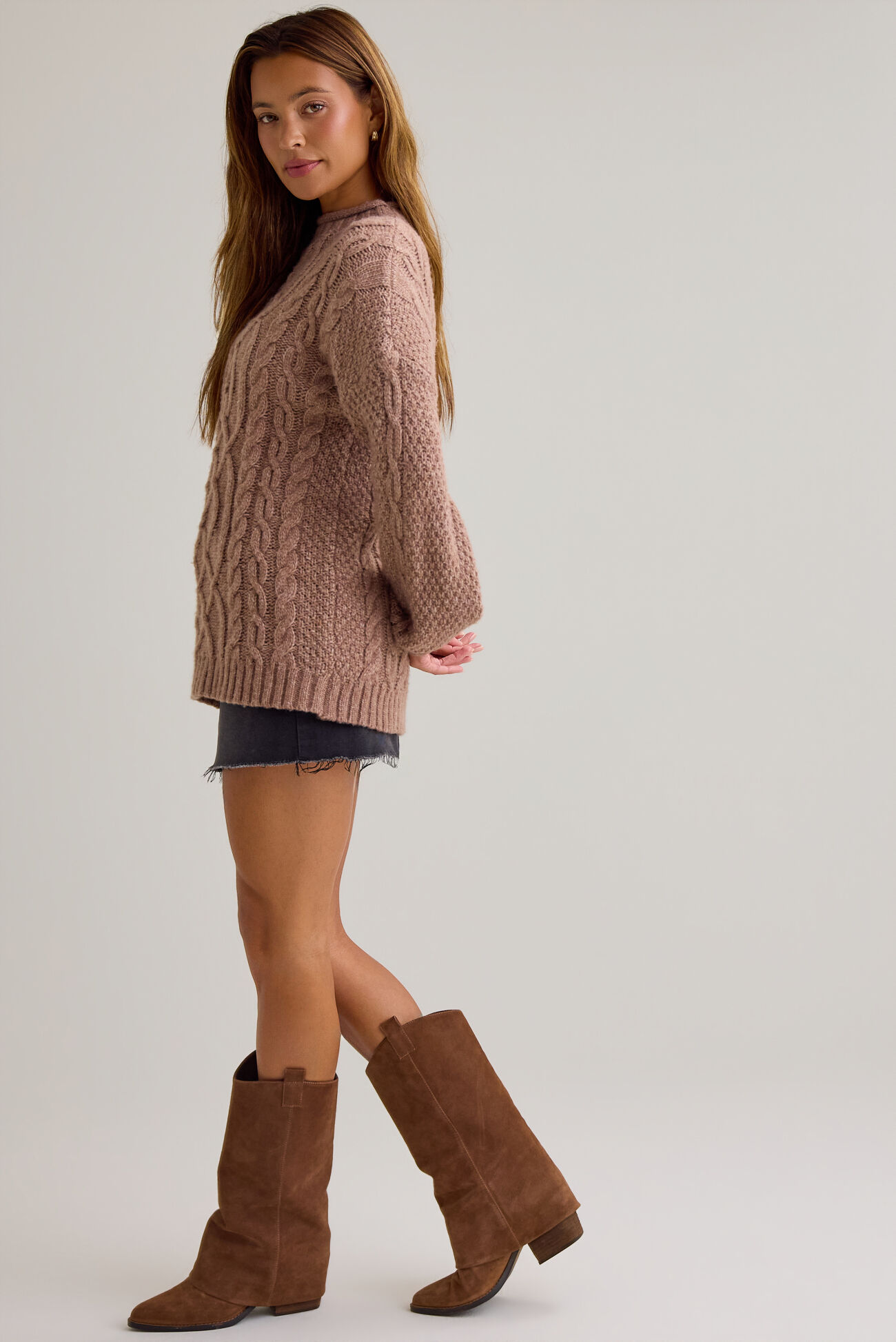 Noel Oversized Cable Knit Sweater