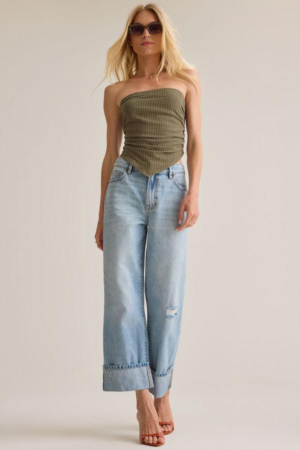 Augusta High Rise Roll Cuff Jeans - Altar'd State