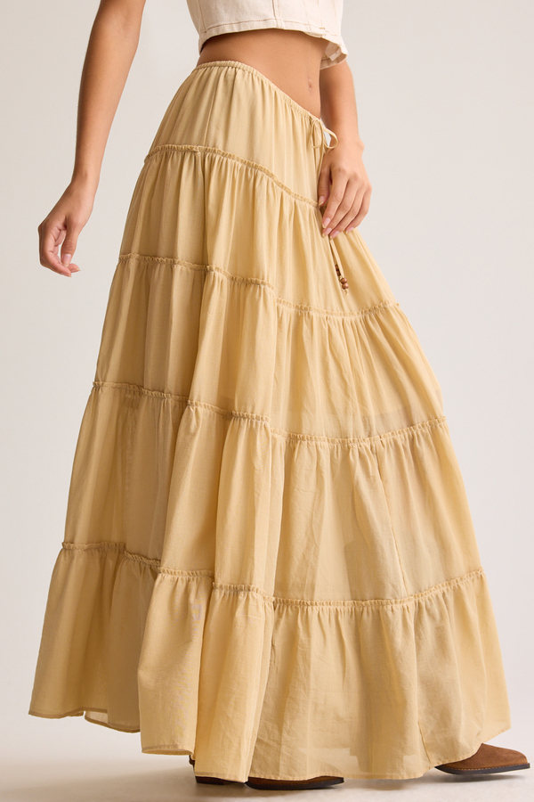 Liv Tiered Maxi Skirt Detail 4 - Altar'd State