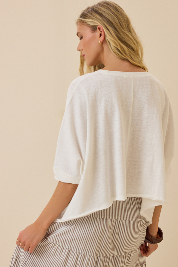 McKenna Oversized Boxy Crop Tee Detail 5 - Altar'd State